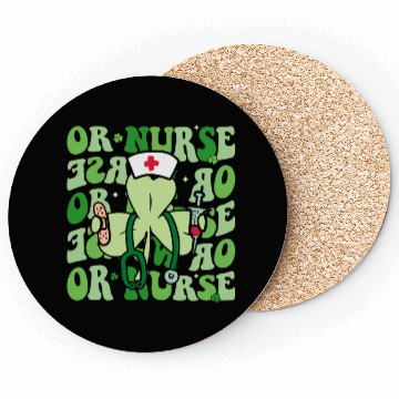 Discover Groovy OR Nurse Funny Shamrock St Coasters