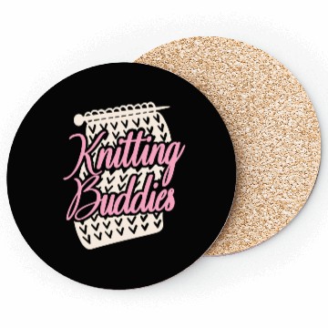 Discover Knitting Knitter Friends Besties Coasters