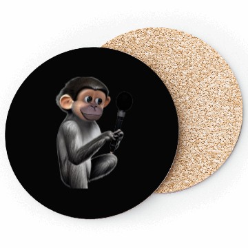 Discover Little Monkey With Microphone Coasters