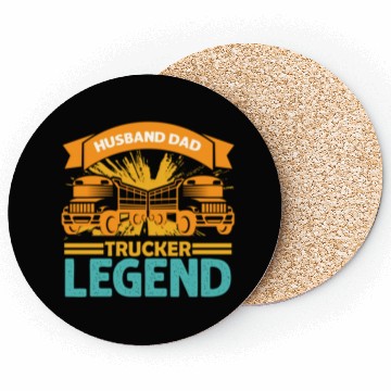 Discover Husband Dad Trucker Legend Coasters