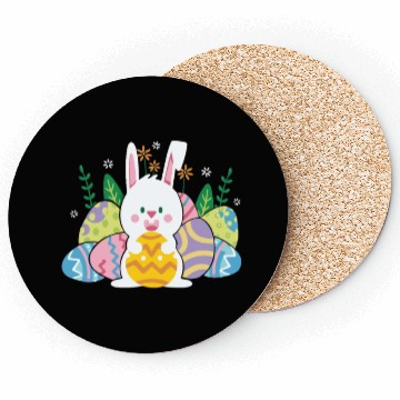 Discover Cute Easter Bunny Egg Hunt Coasters