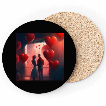 Discover party to Valentines day Coasters
