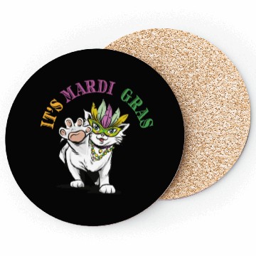 Discover Cat Mardi Gras Coasters