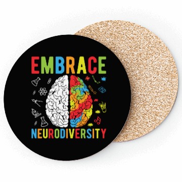 Discover Embrace Neurodiversity For Neurodiversity Awarenes Coasters
