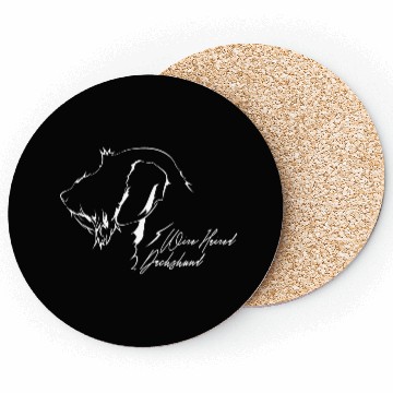 Discover Funny Wire Haired Dachshund Profile dog mom Coasters
