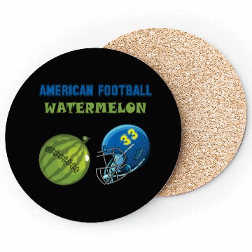 Discover american football watermelon Coasters