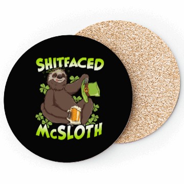 Discover St Patricks Day Sloth Shitfaced McSloth Drinking Coasters