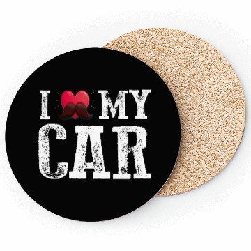Discover I love my car funny Coasters