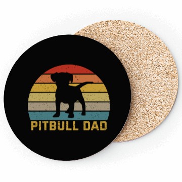 Discover Pitbull Dad For Pitbull Dog Lover Coasters