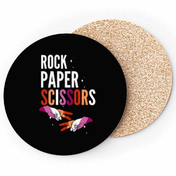 Discover Rock Paper Scissors Lesbian LGBT Pride Lesbian Coasters