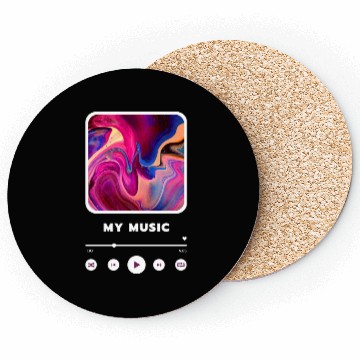 Discover Purple Framed Music Player Themed style Coasters