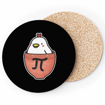Discover Chicken Pot Pi Day Funny Math Mathematics Lover Coasters