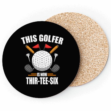 Discover Birthday Golf Coasters For Men 36th Year Old Golfing