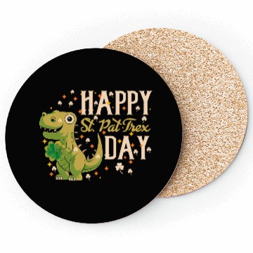 Discover Irish Trex Dino St Patricks Day Kids Toddler Boys Coasters