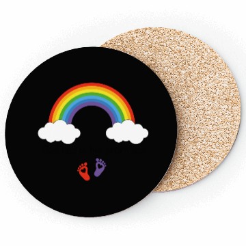 Discover God keeps his promises Rainbow infant gown Coasters