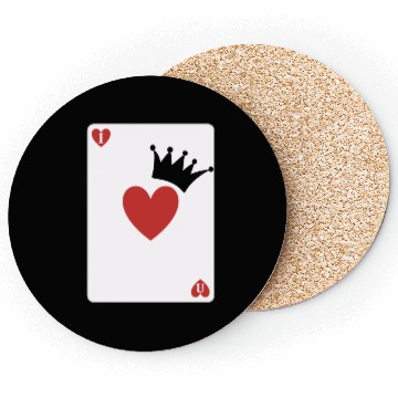 Discover love you on playing card Coasters