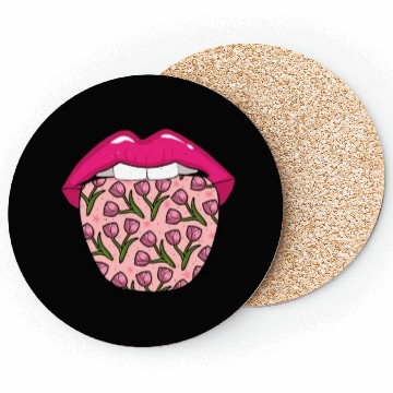 Discover Tulip Gardening Tongue Coasters