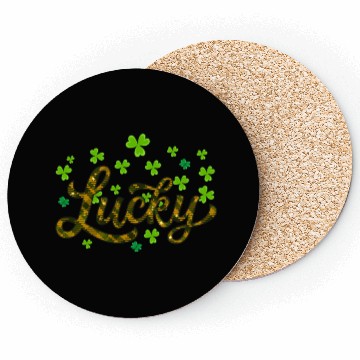Discover Lucky St Patricks Day, leaf clover, shamtock Coasters