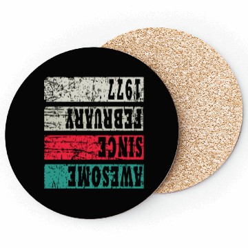 Discover Awesome Since 1977 Birthday Coasters