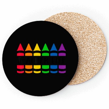 Discover Teacher Life Crayon CRAY Teacher Coasters