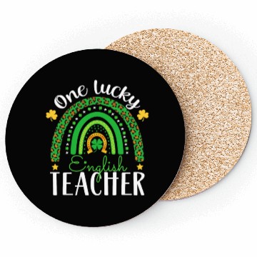 Discover One Lucky English Teacher funny St Patrick's day Coasters