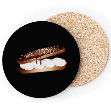 Discover Illustration of a stuffed eclair with cream Coasters