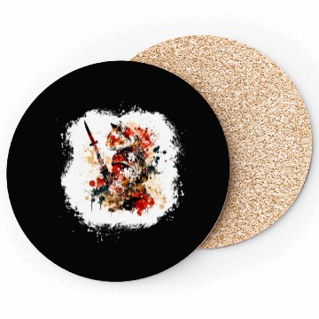 Discover Cute Samurai Cat Coasters