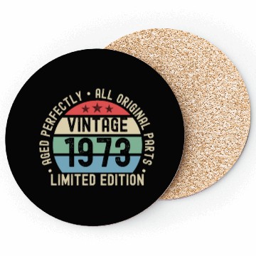 Discover 50th Birthday Vintage 1973 Coasters