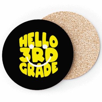 Discover Back To School Hello 3rd Grade Third Grader Coasters