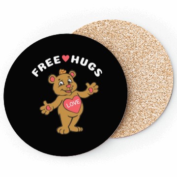 Discover Free Hugs Teddy Bear Coasters