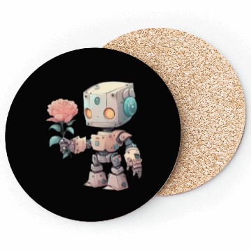 Discover Romantic Robot Gives Away Rose Coasters