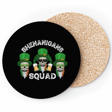 Discover Shenanigans Squad St Patricks Day Fun Gift Idea Coasters