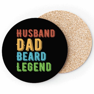 Discover Husband Dad Beard Legend Coasters