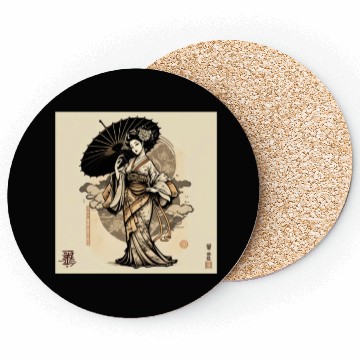 Discover Japanese Kimono girl Coasters