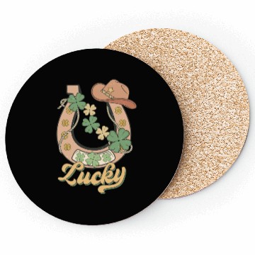 Discover Lucky Shamrock Horseshoe Coasters