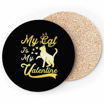 Discover Cat Valentine Humor Kitties Lover Coasters