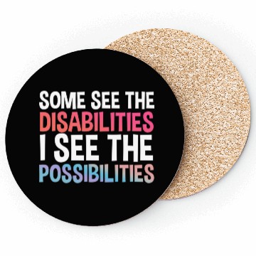 Discover I See Possabilities Special Education Teacher Coasters