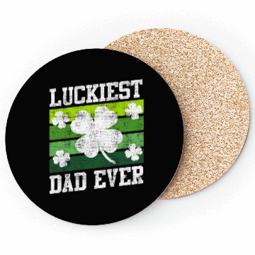 Discover Luckiest Dad Ever Shamrock St. Patrick's Day Coasters
