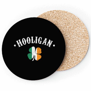 Discover Hooligan St Patricks Day Irish Shamrock Flag Coasters