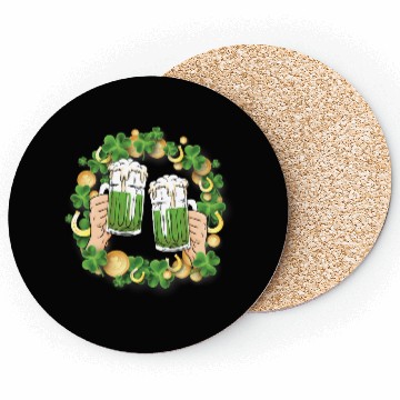 Discover St. Patrick's Day Irish Green Beer, Wine Cups Coasters