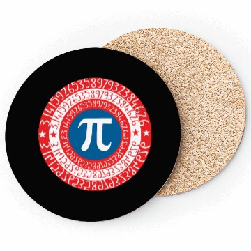Discover Captain Pi Superhero Shield Coasters