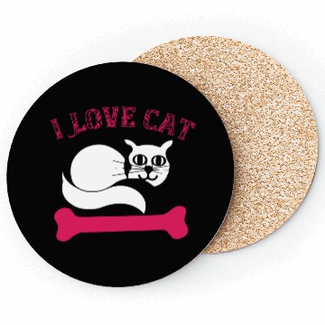 Discover I Love Cat Coasters