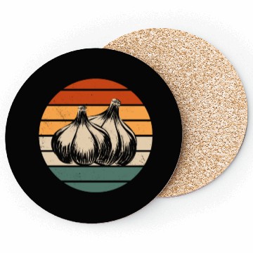 Discover Retro Garlic Design Coasters