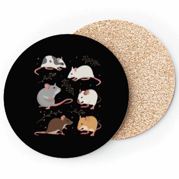 Discover Cute Rats Nature Pet Coasters