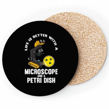 Discover Biology Biologist Microscope Coasters
