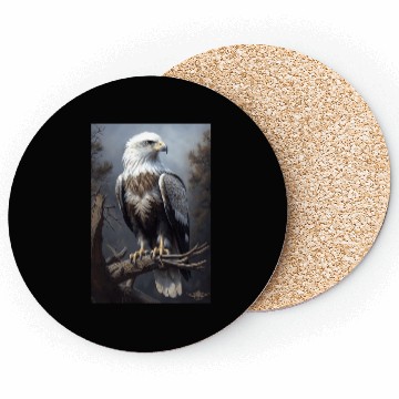 Discover Majestic White-Headed Eagle in the Wild Coasters