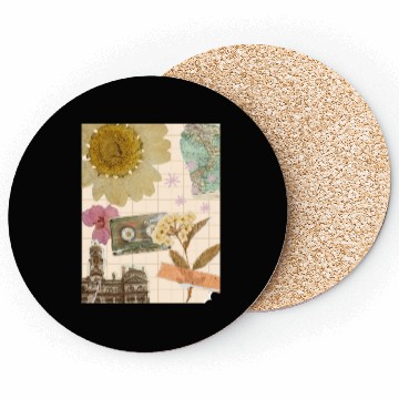 Discover Vintage flower architecture aesthetic collage Coasters