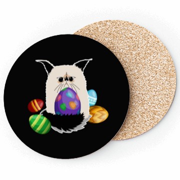 Discover Grumpy Cat Easter Bunny Nope Spring Holiday Coasters