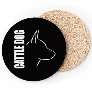 Discover Cattle Dog Profile dog mom Coasters