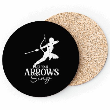 Discover Let your arrows sing - Archery Coasters
